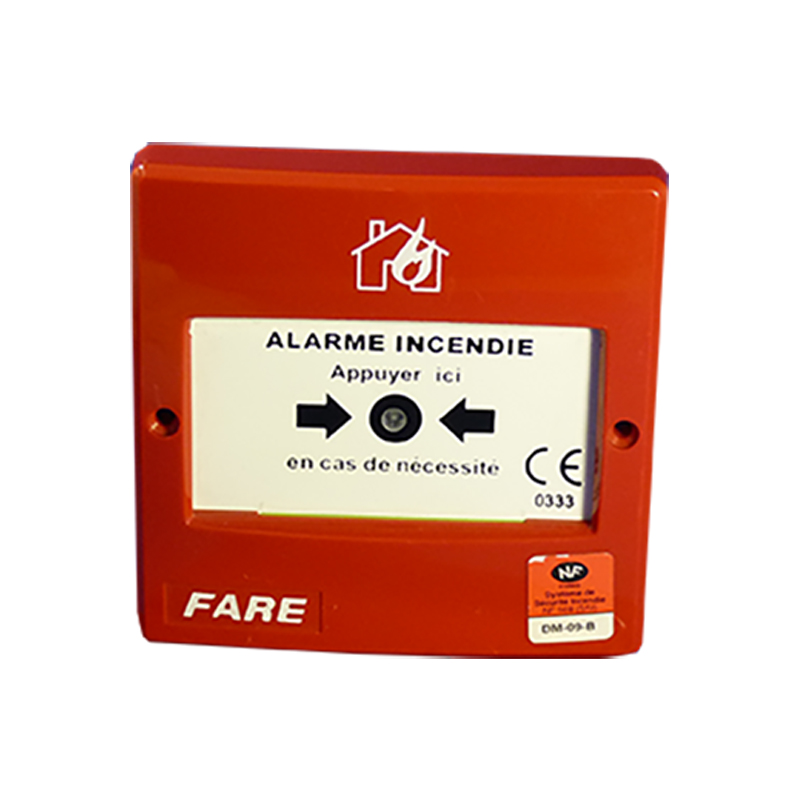 Tête de déclencheur manuel incendie filaire FARE DMCL05 support Tête de déclencheur manuel incendie filaire FARE DMCL05 support